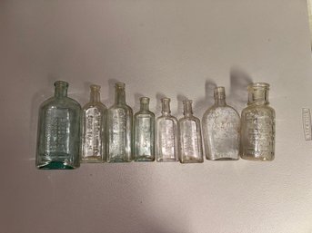 Lot Of Clear Vintage Medical Bottles