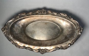 Vintage Oval Silver Serving Bowl