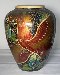 Large Vase With Bird And Flower