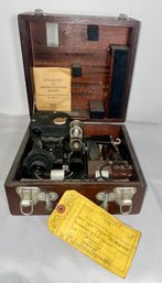 Vintage Sextant Kit In Wood Case Airforce US Army Aviation