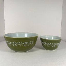 Two Pyrex Mixing Bowls Spring Blossom