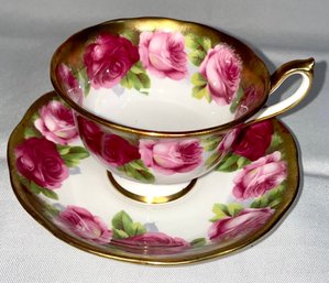 Royal Albert One China Roses/gold Cup And Saucer