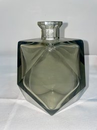 Art Deco Smokey Decanter Prism Bottle