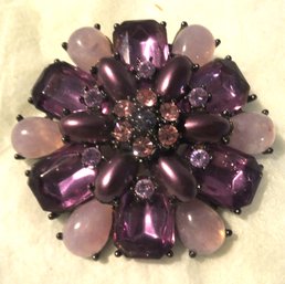 Shades Of Lavender And Purple Stones Brooch