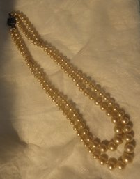 16' DOUBLE KNOTTED PEARLS W/ STERLING CLASP