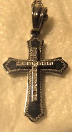 18' NECKLACE WITH STAINLESS STEEL CROSS