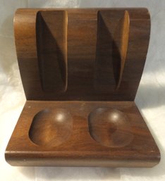 ALL WOOD DOUBLE PIPE HOLDER
