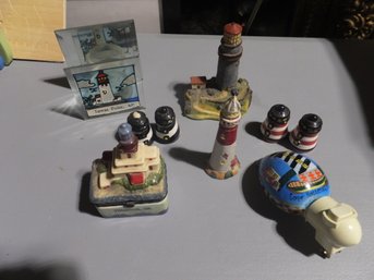 ASSORTED LIGHTHOUSE ITEMS