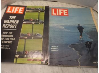 2 LIFE MAGAZINES  OCTOBER 2, 1964 & JUNE 14, 1968