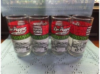 4 Burger King /Dr. Pepper Glasses