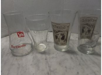 4 COCA COLA GLASSES