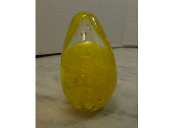 YELLOW EGG PAPER WEIGHT