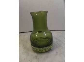 GREEN GLASS 6 1/2' TALL