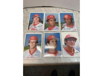 6 TOPPS POSTER CARDS OF CINCINNATI REDS PLAYERS