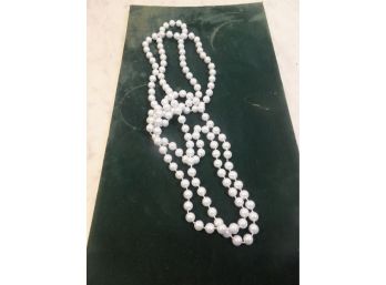 30' LIGHT BLUE PEARL NECKLACE