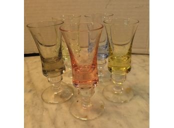 5 FOOTED SHOT  GLASSES