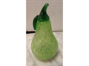 Green Pear Glass Paper Weight
