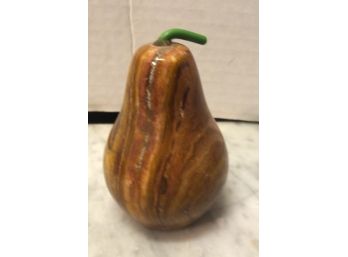 Brown Pear Glass  Paper Weight
