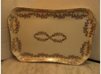 CHINA TRAY WITH FLORAL DESIGN