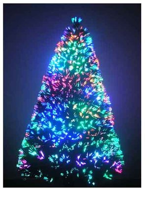 7 Ft Rotating Fibre Optic Color Changing Christmas Tree RARE Multi Color