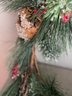 Christmas Garland Snow Ice Covered Pinecones Berries Wispy Holiday Bottle Brush Sparkling Pine Realistic