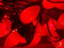 Vintage String Of 25 C9 Opaque Bulbs Red Tested Working #1