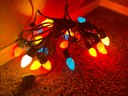 Vintage String Of 25 C9 Opaque Bulbs Multi-Colored Tested Working #2