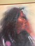 29x22 Clifford Beck Native American Fine Art Print 1981 Framed Matted