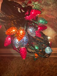 Vintage Iridescent Glass Strawberry Mini Light Multi-color Strand Christmas Lights Working Issue UL R-5964 #1