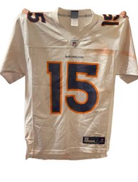 Broncos #15 Size Small Jersey White ONFIELD NFL Throwback NEEDS CLEANING