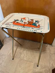 Vintage Tray Table Huckleberry Hound, Yogi Bear, Quick Draw McGraw, Baba Looey 1960s Hanna Barbera Cartoons