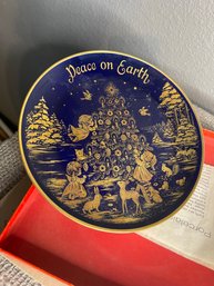 Plate No 0617 24 Kt Gold Made In Western Germany H.h.lihs Collection Christmas 1974 Limited Edition Of 6000