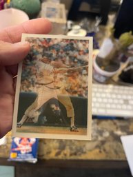 Holographic Sportflics Triple Action Bob Horner Series #1 Card 115 Baseball MLB Braves #6 Card
