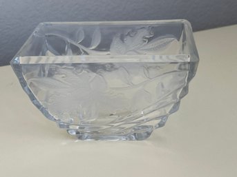 Vintage F.T.D.A Over 24 PvO Lead Crystal Made In W. Germany Cut Glass Candy Dish Valentine's Gift Basket Idea