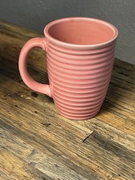 Pink Coffee Mug Textured Made In Portugal