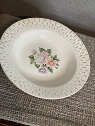 Lifetime China Co. Semi Vitreous Alliance, Ohio Imperial Homer Laughlin Soup Bowl Floral Antique