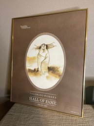 20x24 Kerry Dunlap 2/2000 Colorado Women's Hall Of Fame July 15, 1986 Native American Framed Poster