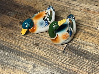Vintage Duck Salt And Pepper Shakers Mallards Hunters Made In Japan Lovers