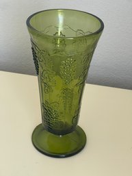 Indiana Colony Green Glass Harvest Grape Vase