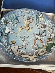 Haviland Limoges Collector Plate Number 10 In The Series Of The Twelve Days Of Christmas Haviland France