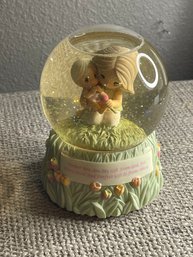 Precious Moments Mother And Child Musical Water Globe 741001 Plays 'ode To Joy' New In Box