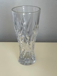 Vintage Tall And Large Leaded Crystal Heavy Vase Made In Germany Cut Glass