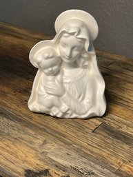 1961 Howard Holt Madonna And Child Thin Double Pillar Candle Holder MCM