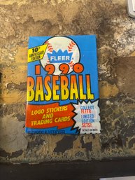 1990 Baseball Logo Stickers And Trading Cars Fleer 10th Anniversary Edition 15 Cards And 1 Sticker Deadstock