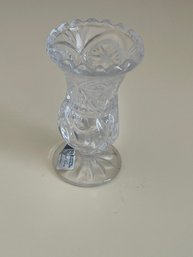 Vintage Bud Vase 24 Leaded Crystal Made In Yugoslavia Crystal Clear Industries Valentines Gift Floral