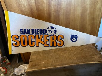 San Diego Sockers NASL Socker Pennant Vintage