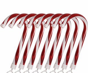 10' Home Accents Holiday 10 Pack Candy Cane Lighted Outdoor Pathway Outdoor Markers