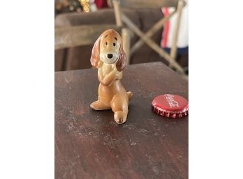 Unmarked Vintage Bisque Spaniel Figurine - Sitting Pretty - Adorable!!! Puppy