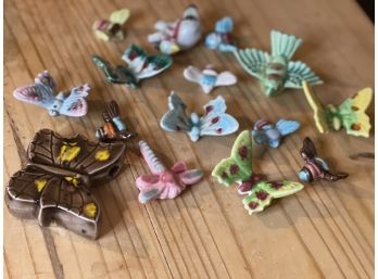 Extremely Rare! Vintage Original Nelson McCoy Butterflies And Mini Bugs, Dragonfly, Bees, Birds 15 Pc