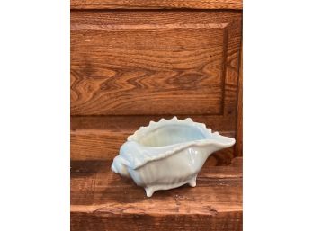 McCoy Pottery Blue Sea Shell, Beach Decor Royal Haeger, MCM